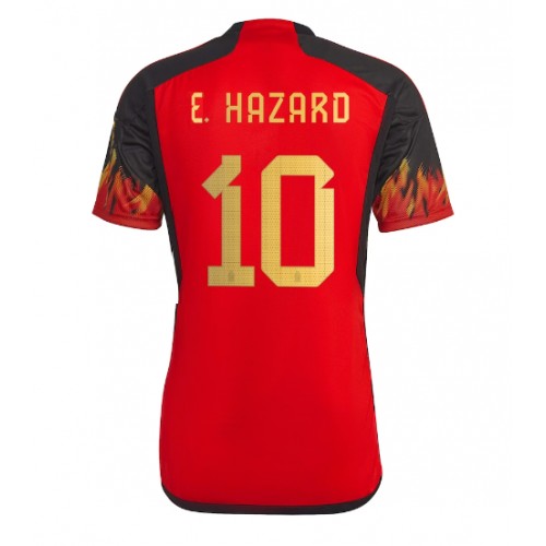 Maillot de foot Belgique Eden Hazard #10 Domicile Monde 2022 Manches Courte